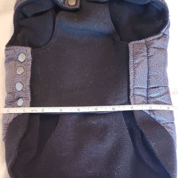Quilted Black and Gray Dog Coat with Water-Resistant Finish - Picture 6 of 10
